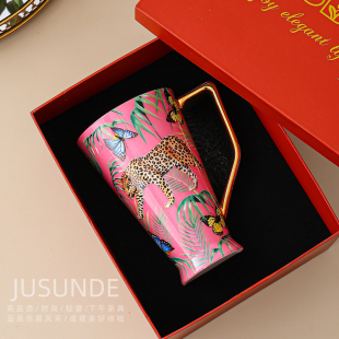 jusunde 奢华高端骨瓷大容量500ml马克杯大唐杯生日礼物伴手礼品