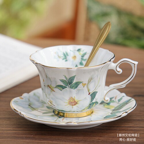 公主欧式小奢华精致田园骨瓷茶杯