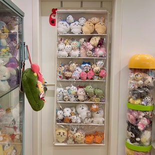 迪士尼挂件收纳毛公仔娃娃玩偶门后展示袋神器挂袋防尘透明大容量