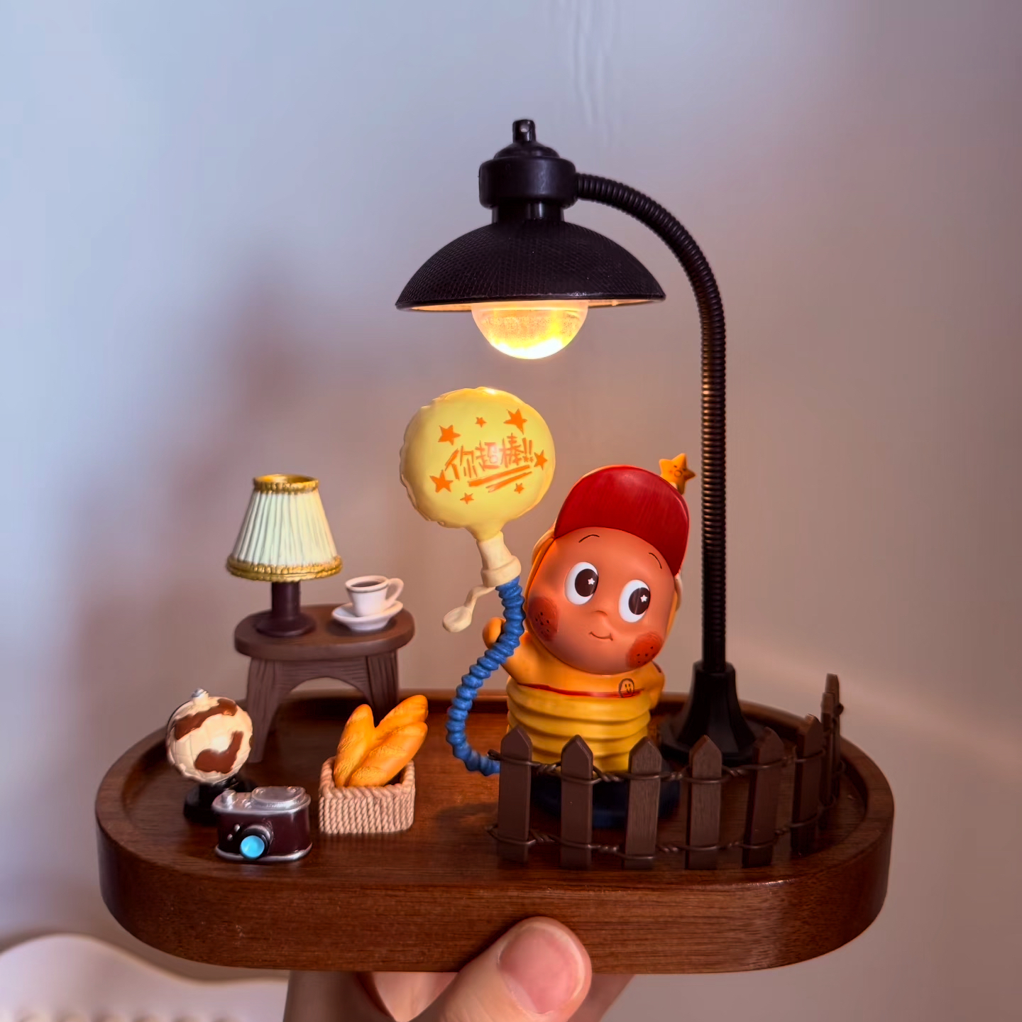 泡泡玛特盲盒小夜灯diy装饰造景卧室床头卡通灯礼物创意桌面摆件