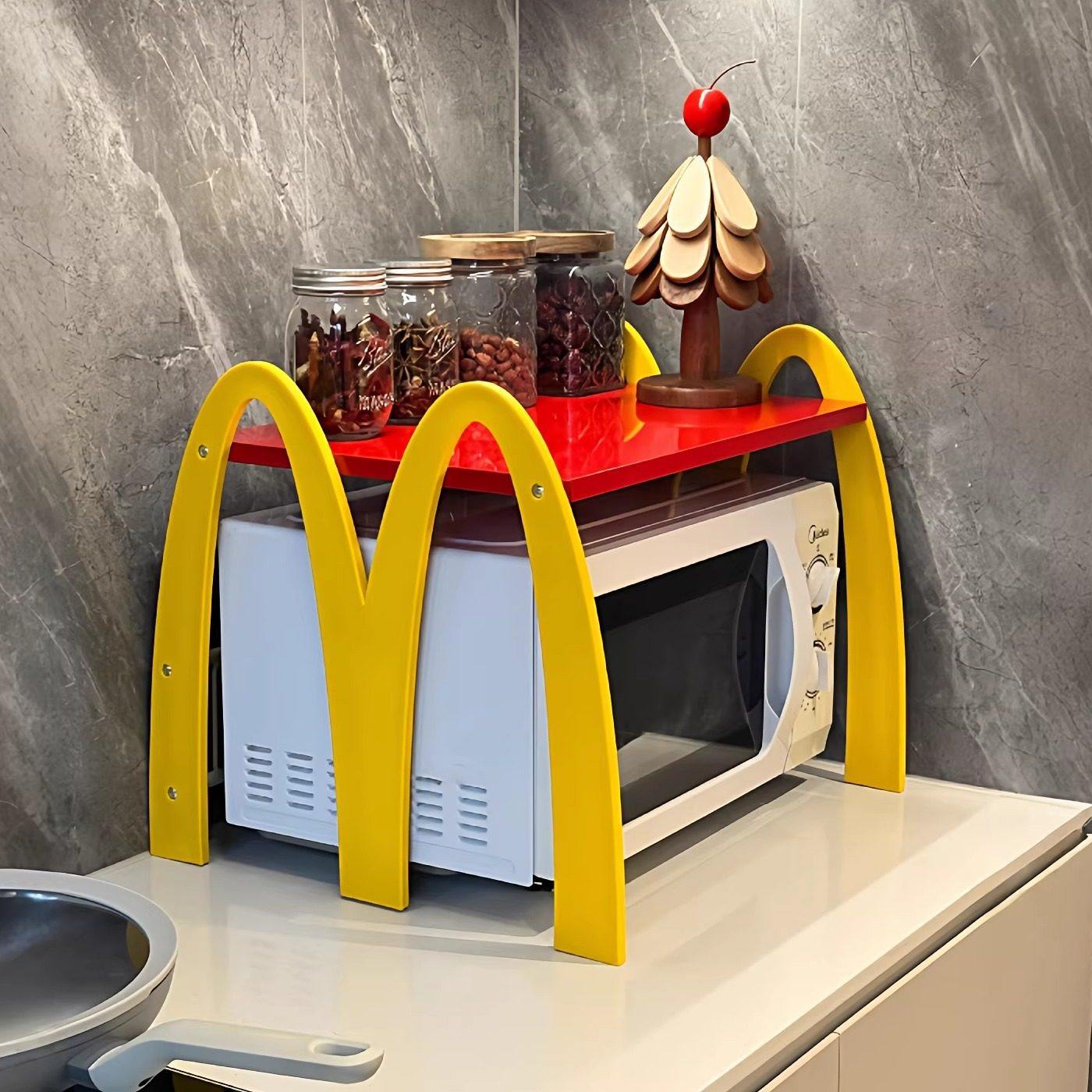 微波炉置物架厨房台面多功能电饭锅烤箱支架省空间家用双层收纳架,厨房/烹饪用具,微波炉置物架,淘宝优惠券,粉丝福利购,淘宝优惠卷