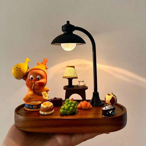 星星人二代系列摆件装饰造景泡泡玛特手办盲盒收纳展示架diy台灯