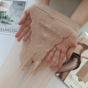 梦韵丝袜女6126春夏超薄透明比基尼无痕隐形连裤 袜3D防勾丝黑肤色