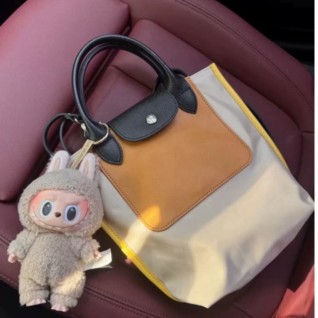 2025新款包包女高品质拼皮包饺子托特尼龙布单时尚肩挎包斜手提包