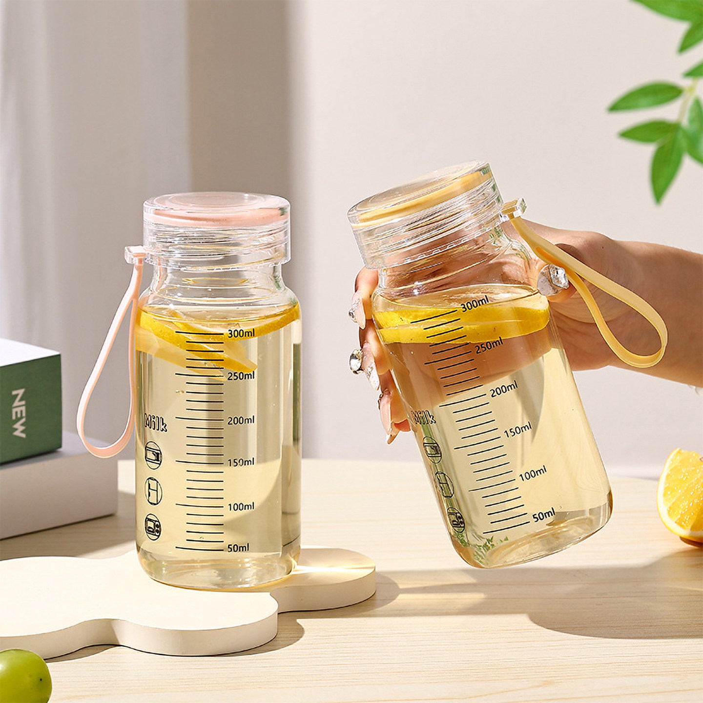 玻璃杯奶瓶23岁儿童储奶瓶成人手提便携式以上三杯子大人牛奶杯子