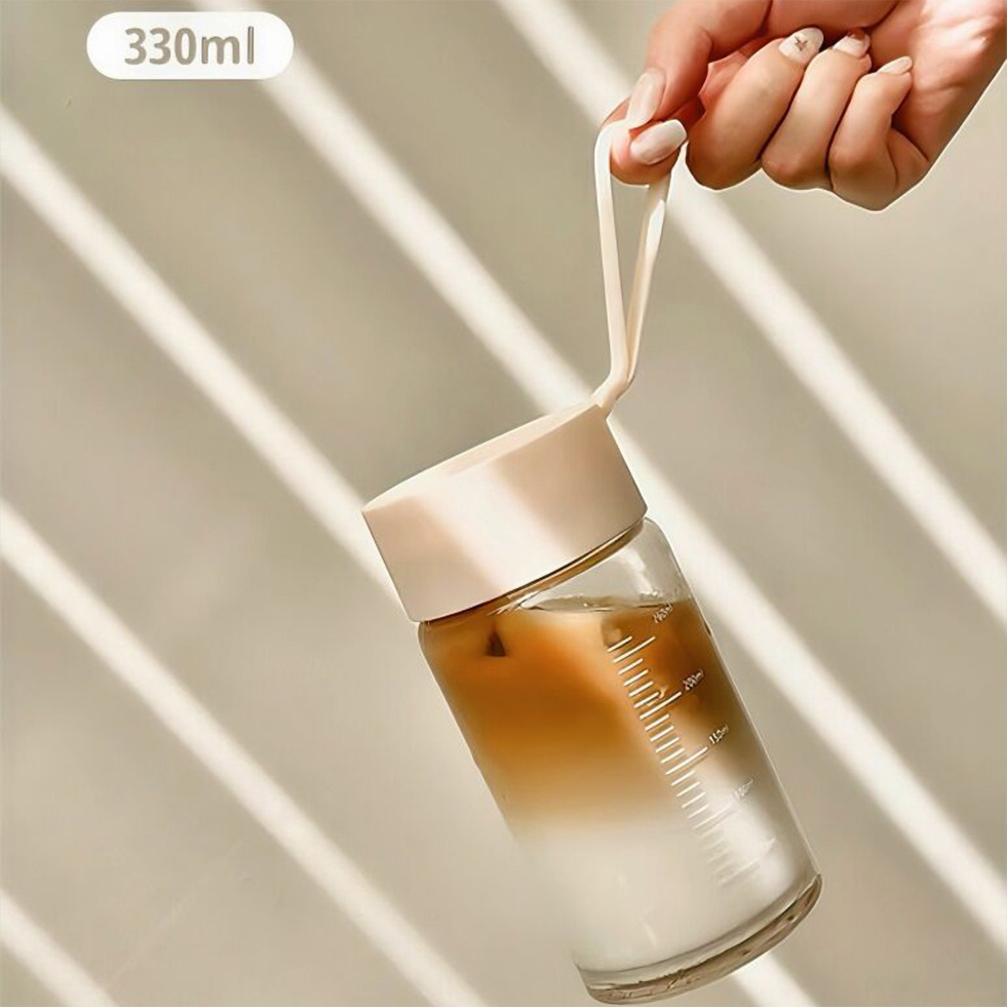 玻璃杯奶瓶23岁儿童储奶瓶成人便携式手提以上一婴儿大人牛奶杯子