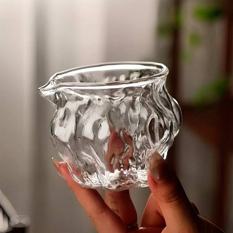 玻璃奶盅奶罐尖嘴引流迷你小加厚浓缩公道杯子200ml高硼硅咖啡杯