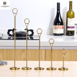 不锈钢台号牌餐厅立式桌号牌夹台卡架席位架价格牌展示牌婚礼桌牌