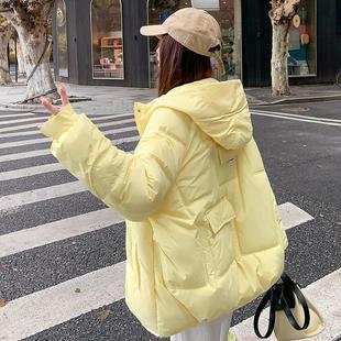 韩版 新款 宽松显瘦棉衣外套学生棉袄面包服潮 连帽羽绒服女冬季 短款