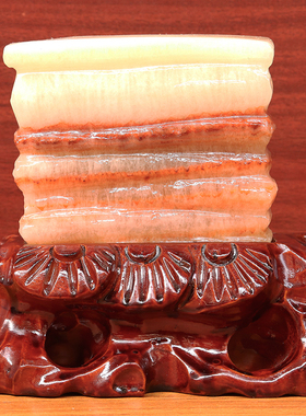 14*13*5cm1385g天然石材奇石摆件猪肉石五花肉桌面装饰雕刻石摆件