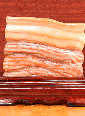 14*11*2cm731g天然石材奇石摆件猪肉石五花肉桌面装饰雕刻石摆件