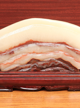 21*15*3cm1662g天然石材奇石摆件猪肉石五花肉桌面装饰雕刻石摆件
