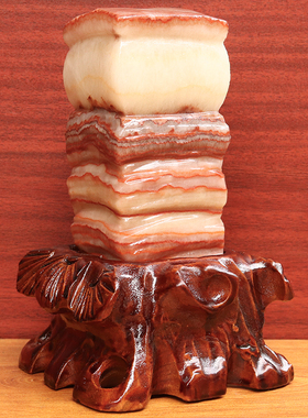 10*16*5cm1270g天然石材奇石摆件猪肉石五花肉桌面装饰雕刻石摆件
