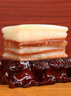 13*9*7cm1226g天然石材奇石摆件猪肉石五花肉桌面装饰雕刻石摆件