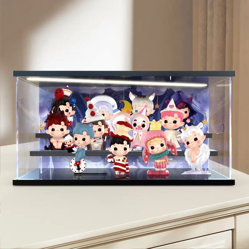 适用泡泡玛特 HACIPUPU奇幻之夜系列 手办盲盒防尘罩亚克力收纳盒