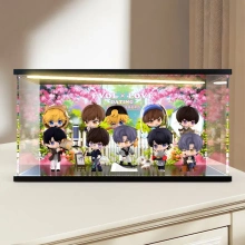 适用泡泡玛特恋与制作人约会系列手办盲盒灯光防尘罩亚克力收纳盒