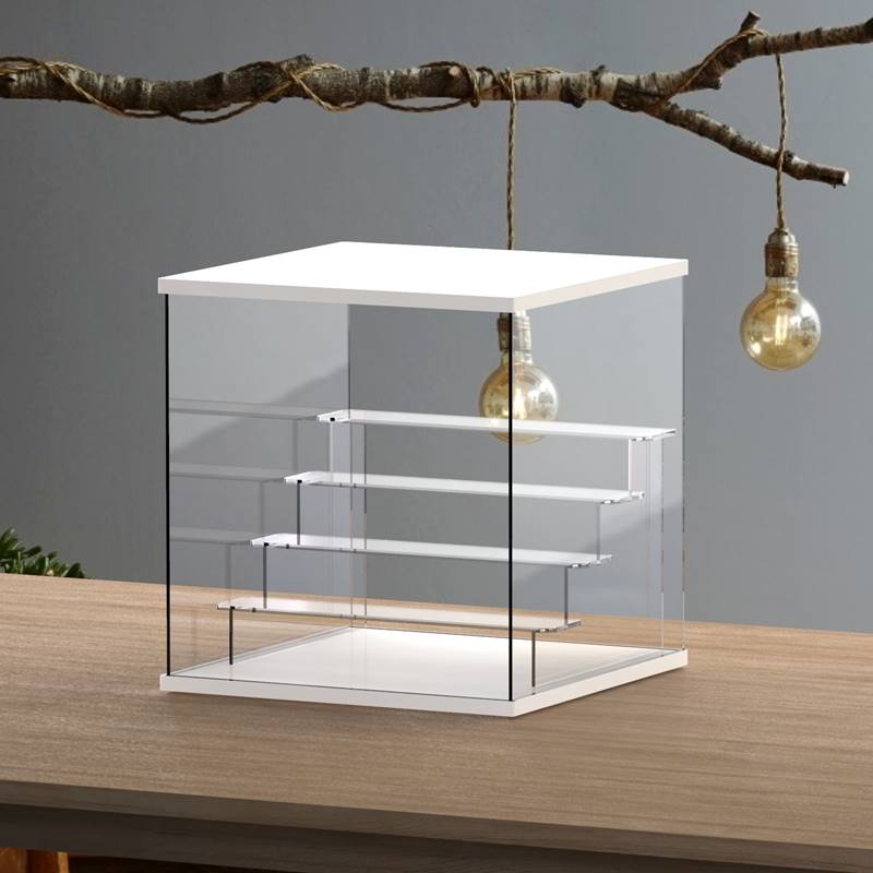 亚克力盲盒收纳展示架泡泡玛特公仔popmart罩别墅透明手办防尘柜