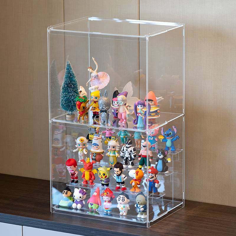 泡泡玛特全透明亚克力展示DIMOO宠物度假盲盒手办阶梯防尘收纳柜,收纳整理,手办收纳盒,淘宝优惠券,粉丝福利购,淘宝优惠卷