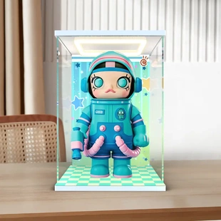 适用泡泡玛特Molly 400% 三丽鸥 半鱼人手办亚克力回型灯款收纳盒