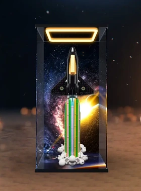 适用 ICONS系列 10391 跨月狂欢拼装积木亚克力回形灯收纳盒