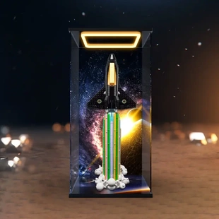 适用 ICONS系列 10391 跨月狂欢拼装积木亚克力回形灯收纳盒