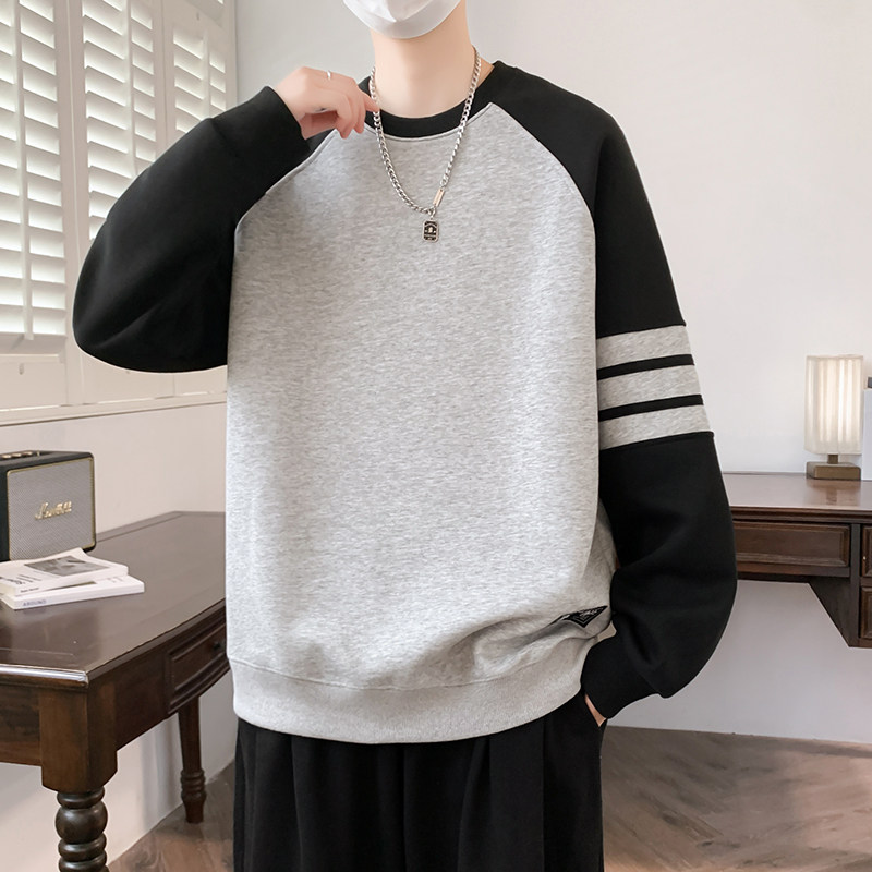 潮牌青少年秋装圆领卫衣男生初中高中学生宽松帅气春秋季长袖T恤,男装,卫衣,淘宝优惠券,粉丝福利购,淘宝优惠卷