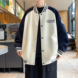 2025秋季新款棒球服外套男士青少年学生宽松时尚百搭夹克休闲上衣