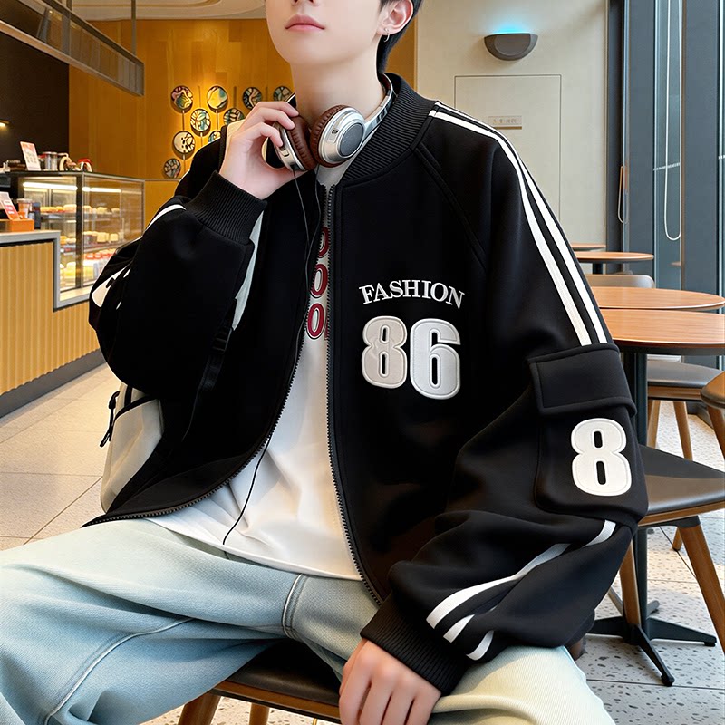 2026春款青少年男士宽松春秋棒球服外套学生运动休闲百搭潮流夹克