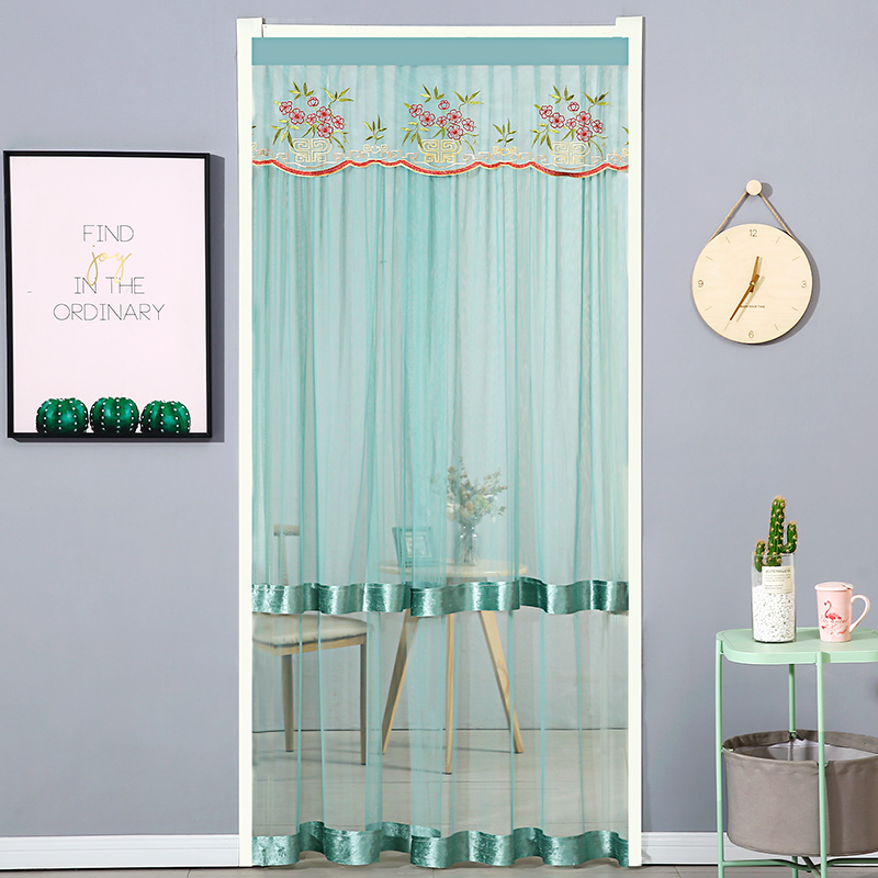 纱帘防蚊隔断免打孔门帘