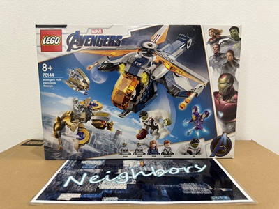 LEGO乐高76144 漫威复仇者联盟5个角色人仔 直升机空降浩克积木