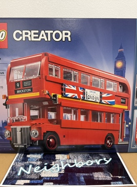 LEGO乐高 10258 icons 伦敦巴士 双层汽车 男孩女孩益智积木玩具