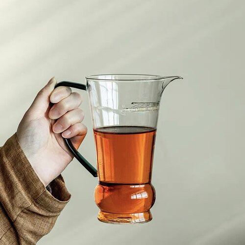 月牙公道杯玻璃高档分茶器茶海2026新款泡绿茶过滤网一体茶具宋风