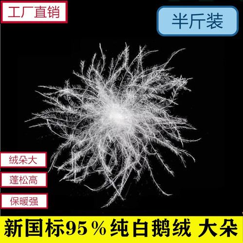 95大朵白鹅绒白鸭绒散装批发