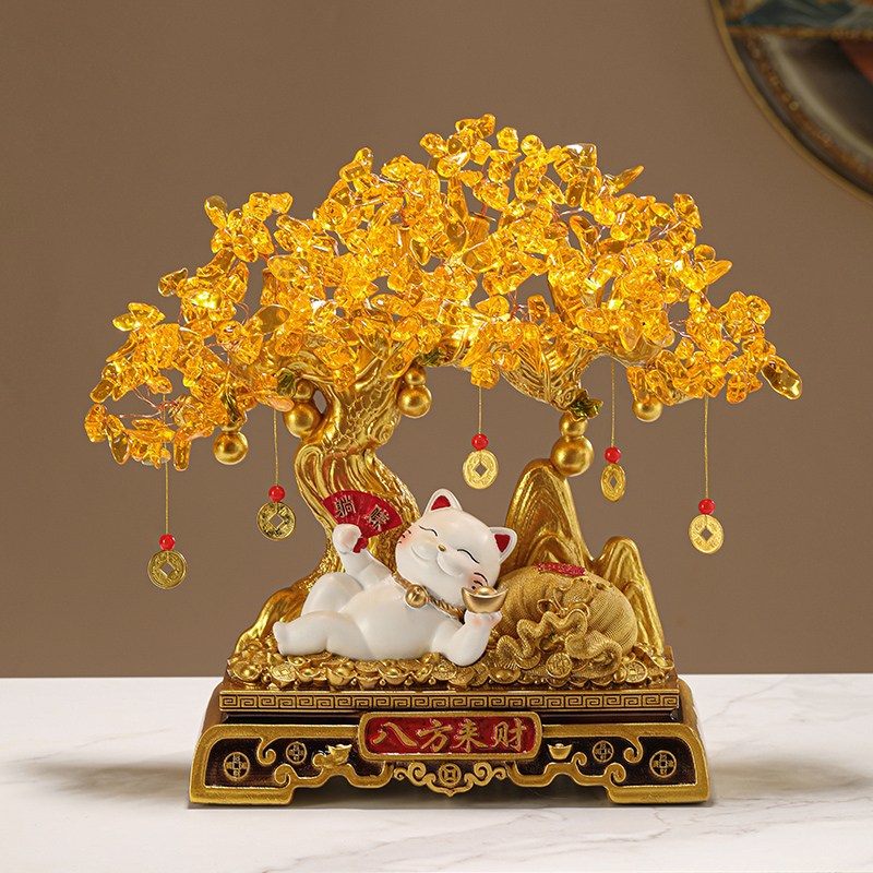 树脂祝福新中式客厅酒柜玄关前台