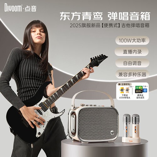 Divoom点音东方青鸾弹唱音箱蓝牙乐器音响户外k歌扩音超大功率