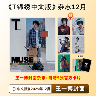 计入销量 《T锦绣》12月 王一博封面+附赠5张官方卡片 T锦绣中文版杂志2025年12月 GQ精英智族2026年4月刊王一博封面
