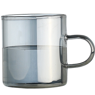 耐热玻璃小茶杯家用功夫茶具套装透明水杯主人杯单杯女带把品茗杯