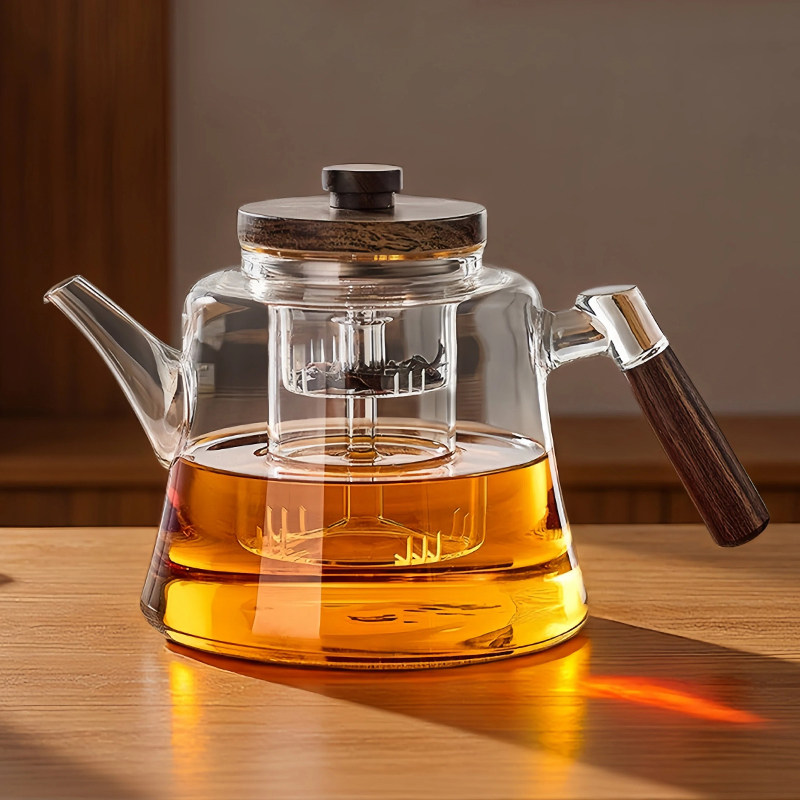 玻璃煮茶壶2026新款家用大容量侧把耐高温泡茶壶电陶炉蒸煮茶器图片