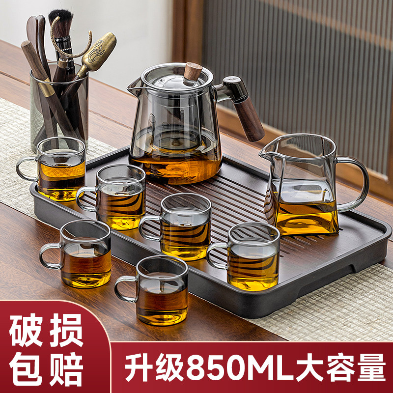 2026新款玻璃茶具套装家用客厅泡茶壶茶盘办公室会客喝茶防烫茶杯图片