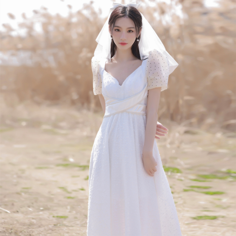 晚礼服宴会主持人气质高端高级感