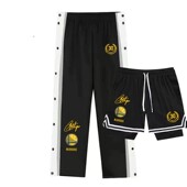 儿童男款 直筒运动裤 春夏全开扣秒脱篮球长裤 薄款 美式 速干裤 排扣裤