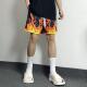 宽松速干透气跑步健身四分短裤 潮牌篮球运动裤 夏季 火焰联名短裤