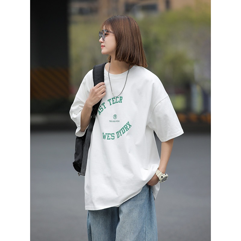 短袖t恤女夏季设计感印花chic宽松体恤纯棉显瘦小众上衣T02-P35,男装T恤,星座710