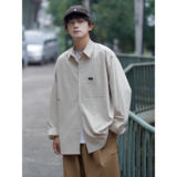 秋季男士衬衫男款宽松防晒外上衣套cityboy潮流工装衬衣7016p45，男装防晒衣，星座710