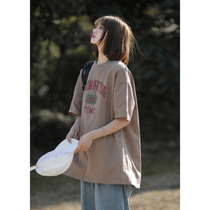 重磅短袖女美式t恤夏季新款体恤设计感上衣洋气宽松半袖T01-P35图片
