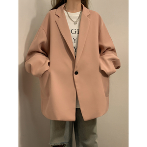 中性盐系ins小西服女外套潮高级感痞帅复古气质潮牌西装7008P45图片