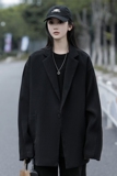 黑色西装外套女设计感小众秋季新款韩版通勤oversize宽松西服休闲，男装西服套装，星座710