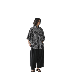 短袖衬衫男夏季日系cityboy上衣高级感七分袖衬衣服3413P45特价图片