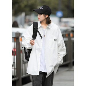 春装新款长袖衬衫女糖果色外套贴标设计高级感衬衣港风7023P45图片