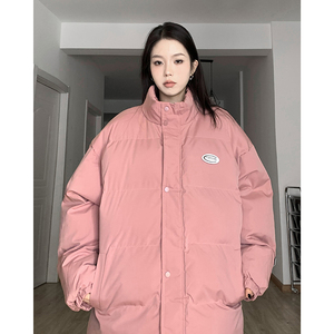 棉衣棉服女冬季加厚保暖宽松立领情侣白色棉袄外套潮MY03P88图片